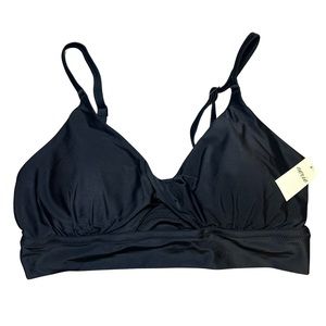 NWT Aerie Black Swim Bikini Top